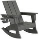 preview thumbnail 15 of 58, Shoreside Kids Outdoor Poly Adirondack Rocking Chair with Side Table 3-Piece Set