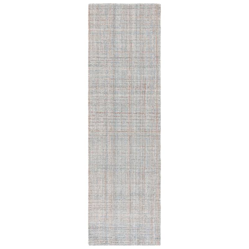 SAFAVIEH Handmade Abstract Cliff Rug - 2'3" x 8' Runner - Light Blue/Grey