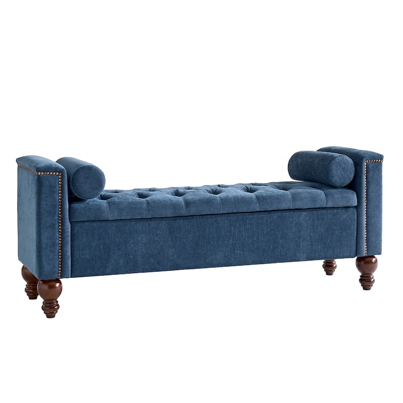 Poncio Storage solid wood legs Bench by HULALA HOME