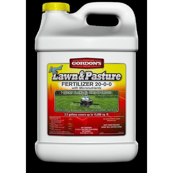 Shop Gordon Sa 7471122 Liquid Lawn Pasture Fertilizer 20 0 0 2 5 Gallon On Sale Overstock 24326210