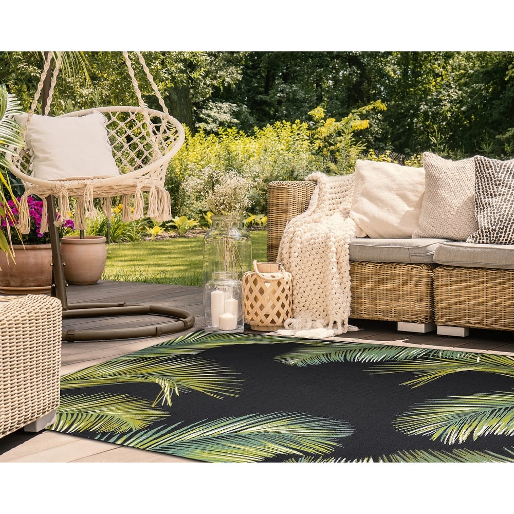 Liora Manne Marina Palm Border Indoor/Outdoor Rug