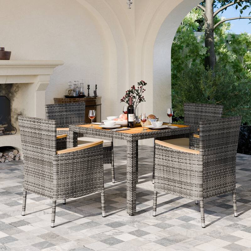 Futzca Outdoor Patio Dining Set with Table and Chairs, 5 Or 7 Pieces - N/A
