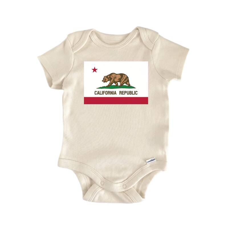 California - Baby Boy Girl Clothes Infant Bodysuit Funny Cute - Natural - 0-3M