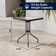 preview thumbnail 8 of 35, 23.5" Square Glass Metal Table with 2 Metal Aluminum Slat Stack Chairs