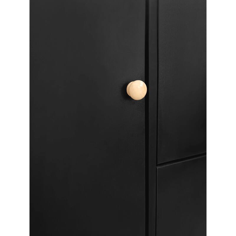 Multifunctional Large Hall Tree with Tempered Glass Doors,Storage Shelf,6 Flip Shoe Drawers and 4 Hooks