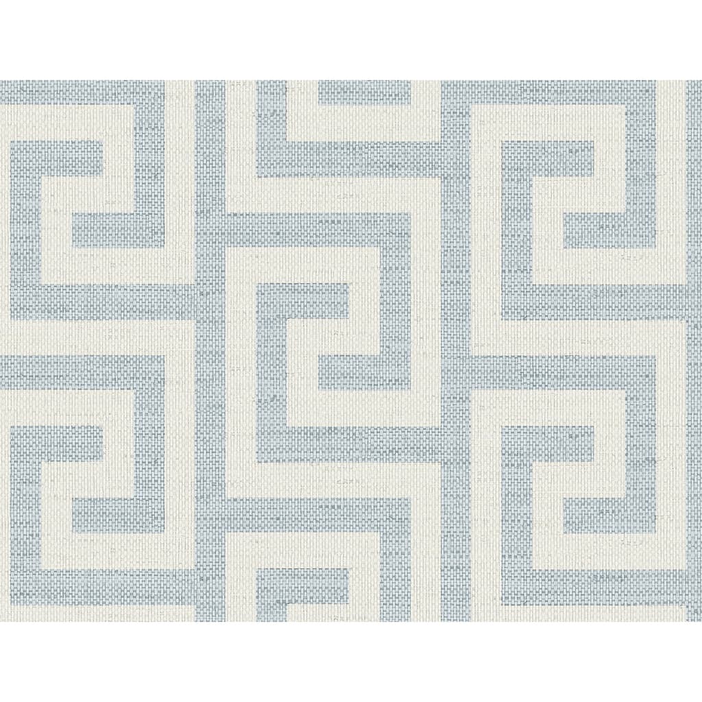 Lillian August Luna Retreat Greek Key Embossed Vinyl Unpasted Wallpaper