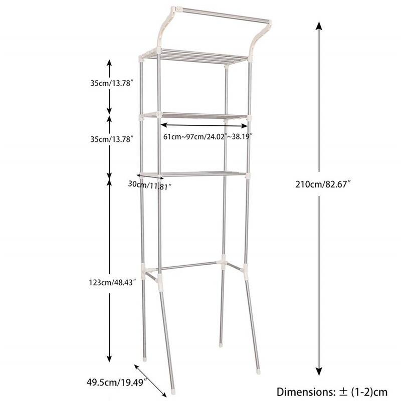 2-Layer Over Washing Machine Storage Rack