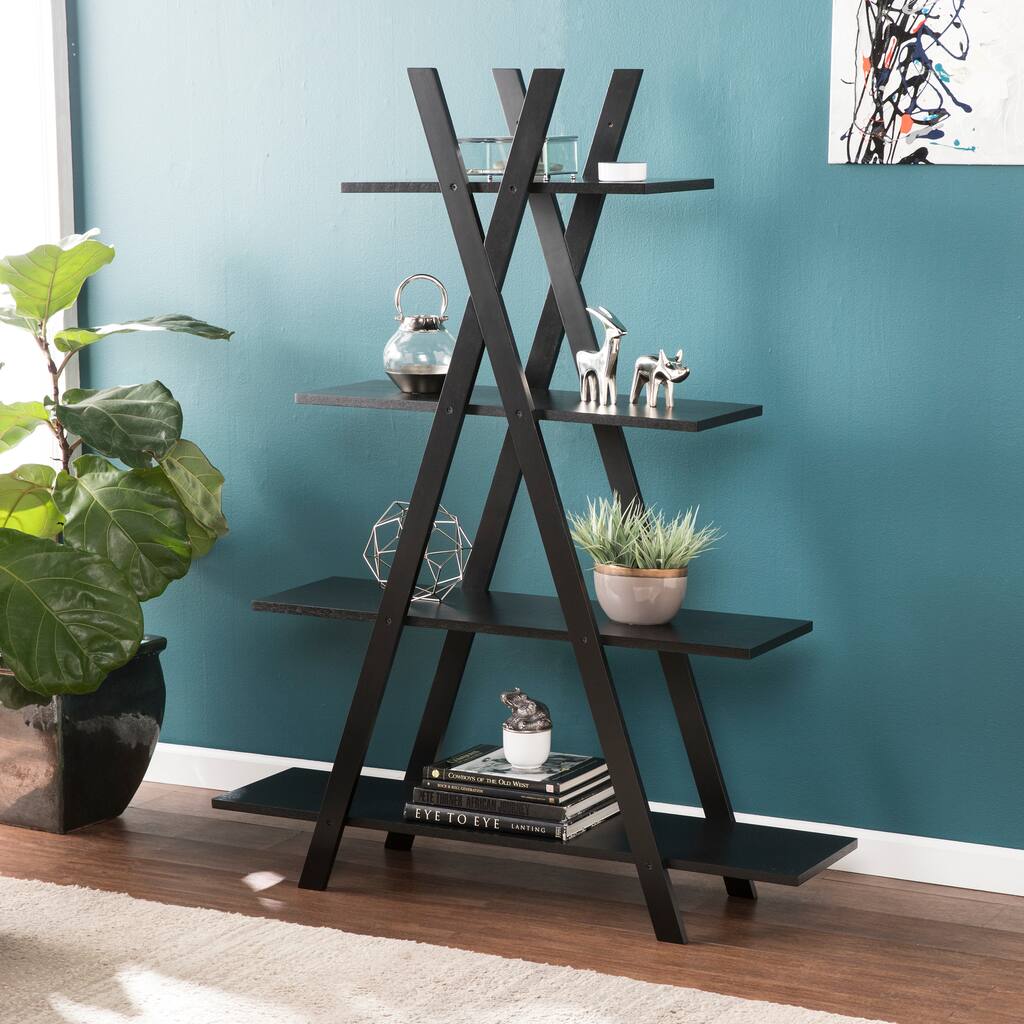 Bridle Black 'X' Etagere
