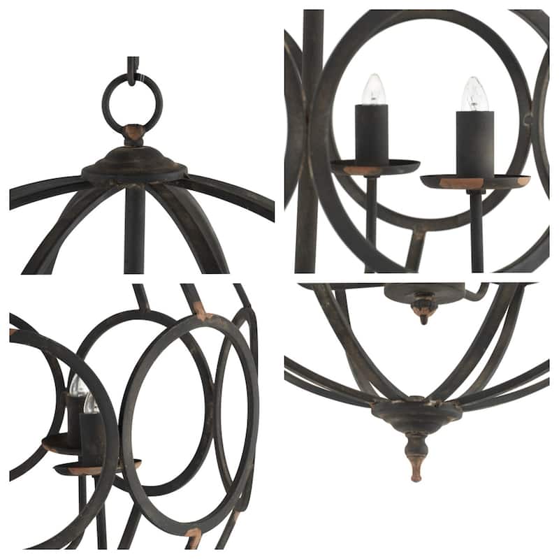 4 Light Metal Chandelier (Bulb Not Included)