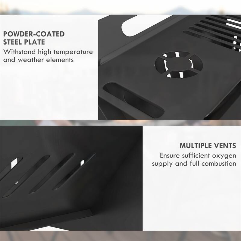 3-In-1 Portable Wood Burning Fire Pit with Carrying Bag