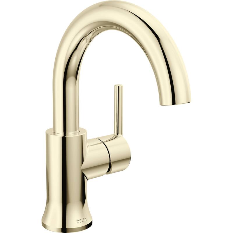 Delta 559HAR-DST Trinsic 1.2 GPM Single Hole Bathroom Faucet with Push - Brilliance Polished Nickel