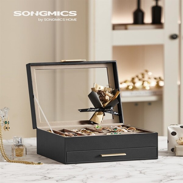 Jewelry Box with Glass Lid - Bed Bath & Beyond - 40834348