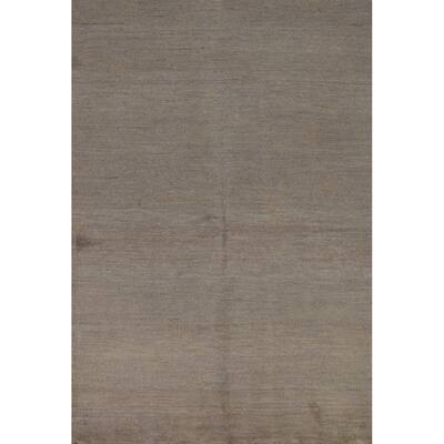 Gray & Beige Gabbeh Modern Foyer Rug Handmade Wool Carpet - 3'4"x 4'10"
