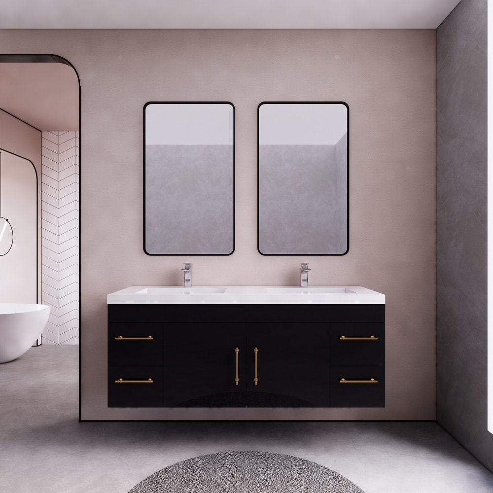 Eliza 60'' Wall Mounted Vanity with Double Sink