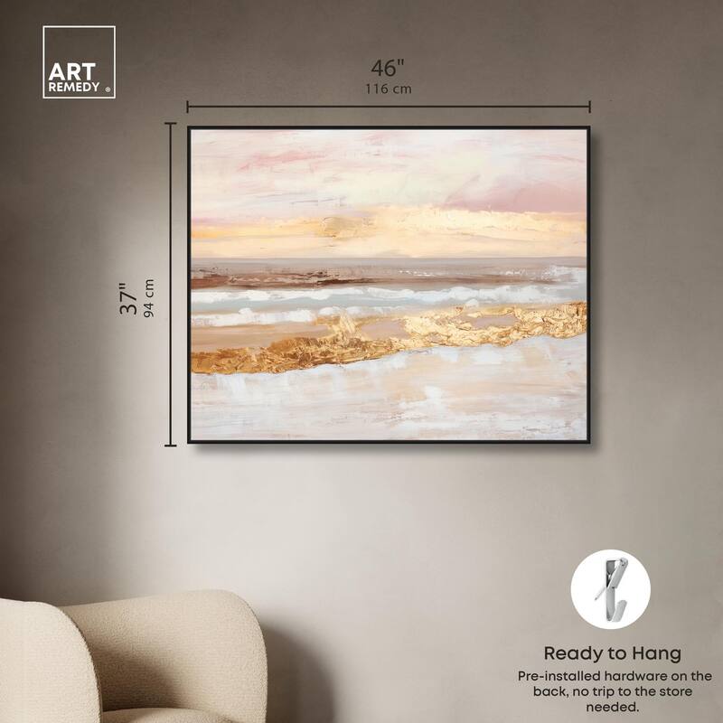 Rose Gold Coast Canvas by Art Remedy