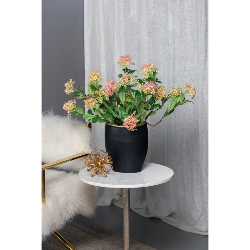 Spherical Floral Statuaries - 9.5" - Gold - Set of 3