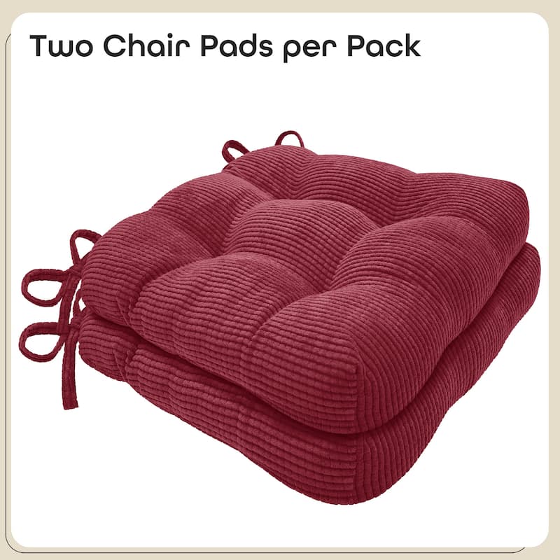 Jackson Chair Pad 16x15x3 Inch 2-Pack - Blue, Burgundy, Gray, or Tan