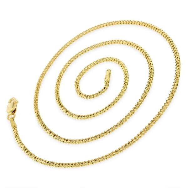 10K YELLOW GOLD 1.5MM-3.5MM CUBAN CHAIN CURB LINK PENDANT NECKLACE 16" 24" 10K YELLOW GOLD 1.5MM-3.5MM CUBAN CHAIN CURB LINK PENDANT NECKLACE 16" 24"