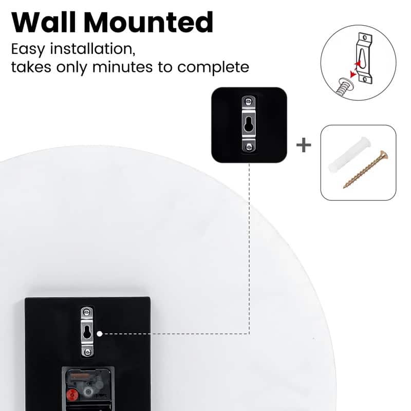 23.6" Glass Frameless Decorative Wall Clock