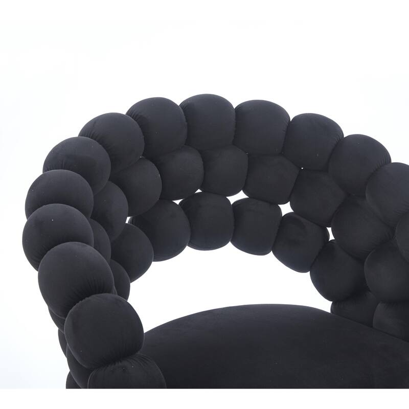 Fabric Modern Chairs (Set of 2) with Golden Iron Tube Legs, Soft Cushions, and Comfortable Backrest