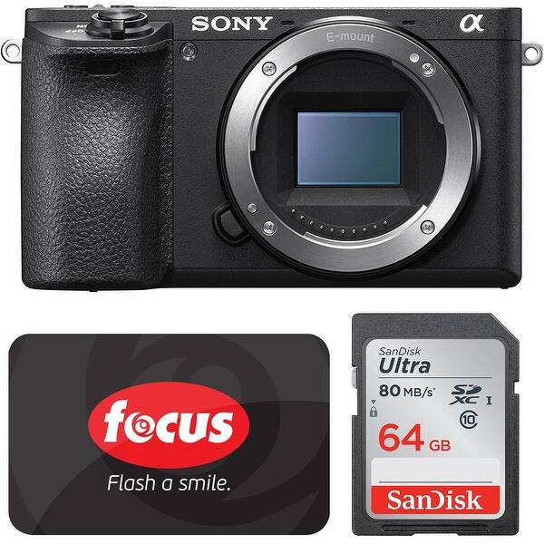 Shop Sony A6500 Mirrorless Camera Body Only Gift Card Bundle Overstock 29378135