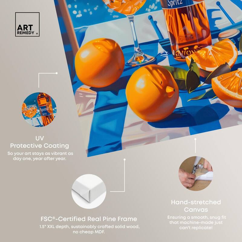 Coastal Aperol Canvas by Art Remedy, Gallery Wrapped