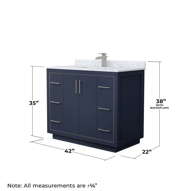 Wyndham Collection WCF1111-42S-NAT-MXX Icon 42" Free Standing Single