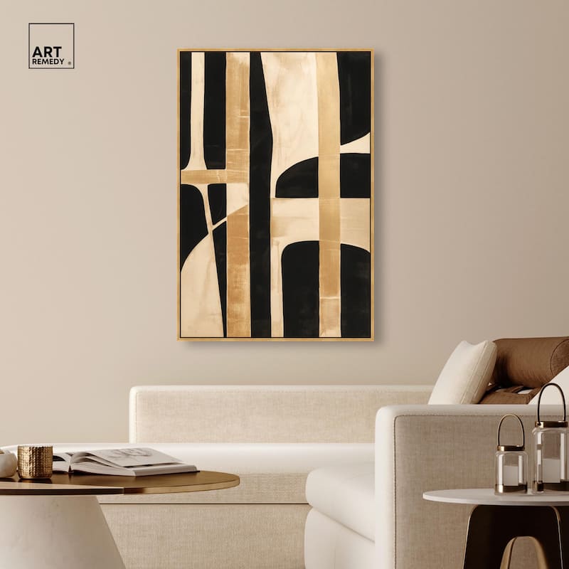 Noir and Gold I Canvas by Art Remedy