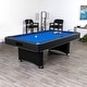 preview thumbnail 4 of 7, Hathaway Hustler Billiard Pool Game Room Table with Ball Return - Black with Blue Felt