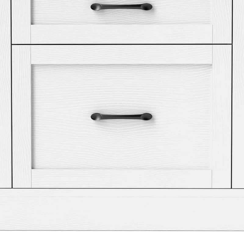 Moasis 47" Farmhouse Buffet Cabinet Sideboard with Storage and 5 Drawers