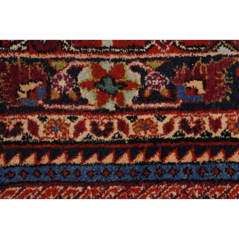Hand Knotted Oriental 100% Wool Carpet Traditional Medallion Oranges & Rust Bidjar Area Rug - 11' 2'' X 8' 7''