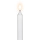 preview thumbnail 6 of 7, LED Flickering Flameless Taper Church-Top Christmas Candles - 9.75" - White - Set of 2
