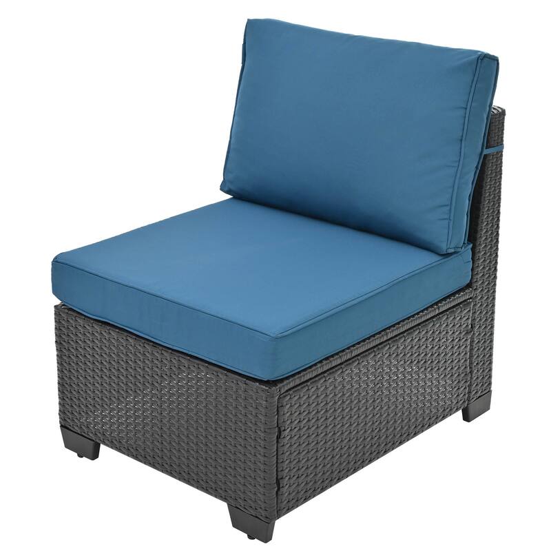 10 Piece Outdoor Furniture Set, Patio Rattan Sectional Sofa Set, All-Weather Conversation Set with Cushions and Coffee Table