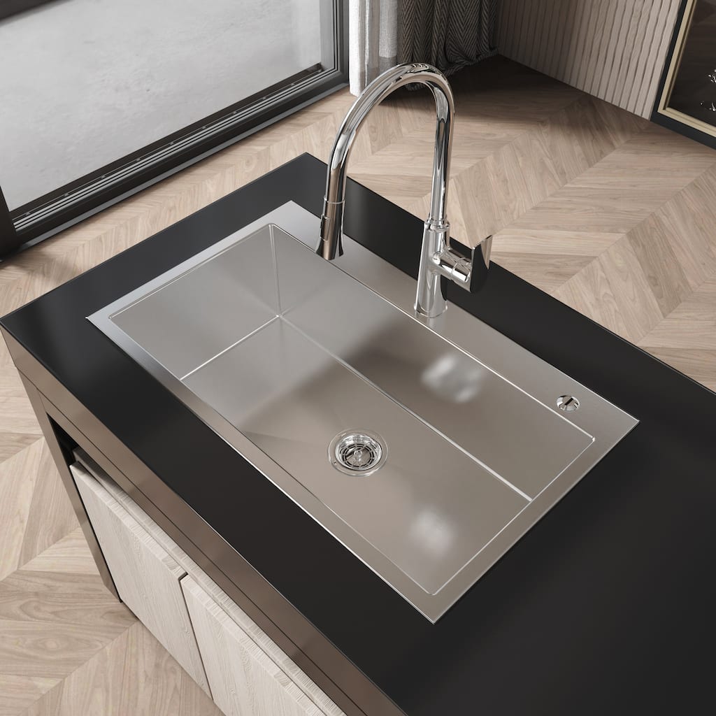 Stainless Steel Kitchen Sink with US Standard Drain and Hook