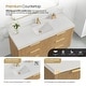 preview thumbnail 11 of 96, Santarem Single Vanity with Pure White Quartz Stone Top without Mirror