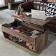 preview thumbnail 2 of 14, Furniture of America Rere Rustic 41-inch Wood 2-Shelf Lift-top Coffee Table