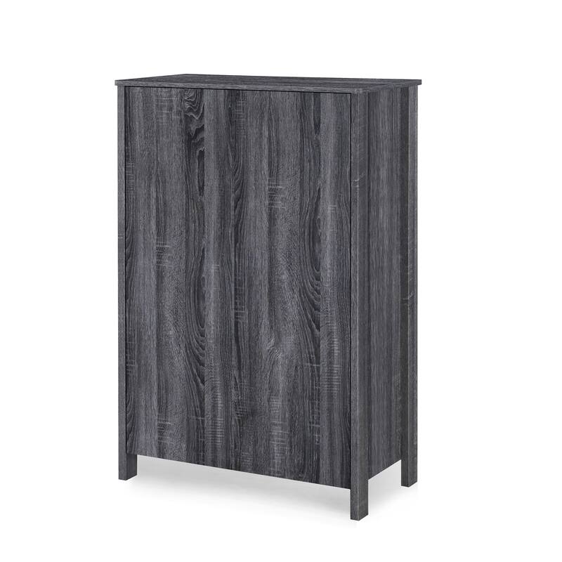Dressers Storage Showcase Bathroom Cabinets Closet Wardrobe Modern Tall Nightstand with 5 Drawer for Office, Home, DARK GREY