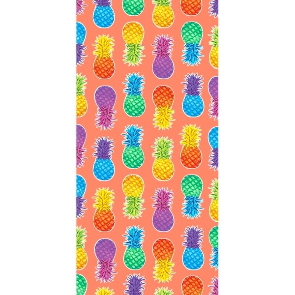 Colorful Pineapples 30x60 Brazilian Velour Beach Towel. Opens flyout.
