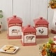 preview thumbnail 3 of 2, Certified International Vintage Farm Square Canister Set 3 pc. - 6.50"W x 6.50"D x 9.25"H