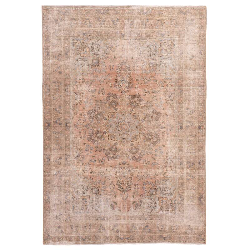 ECARPETGALLERY Hand-knotted Antalya Vintage Copper Wool Rug - 6'5 x 9'2