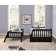 preview thumbnail 4 of 7, Espresso Twin Over Full Solid Wood Bunk Bed with Two Storage Drawers, Removable Ladder, Guard Rails