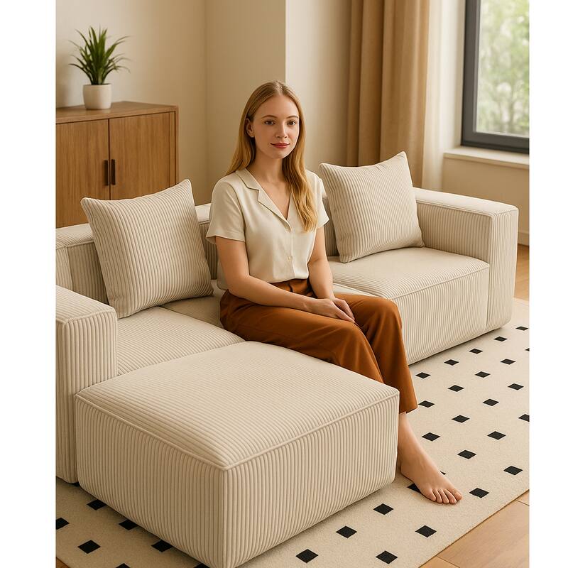 Multi Person Modular Compression Sofa That Can Be Freely