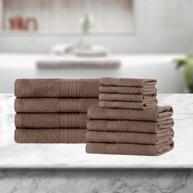 Superior Eco-Friendly Sustainable Cotton 12-Piece Bathroom Towel Set