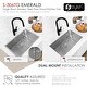 preview thumbnail 9 of 14, Dual Mount 28" Single-Bowl Stainless Steel Kitchen Sink S-306TG - 28" x 18" x 10"