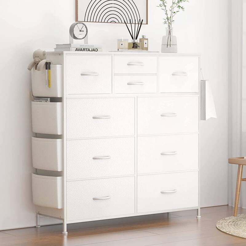 10 Drawer Dresser Closet Storage Tower Organizer Unit for Bedroom - White