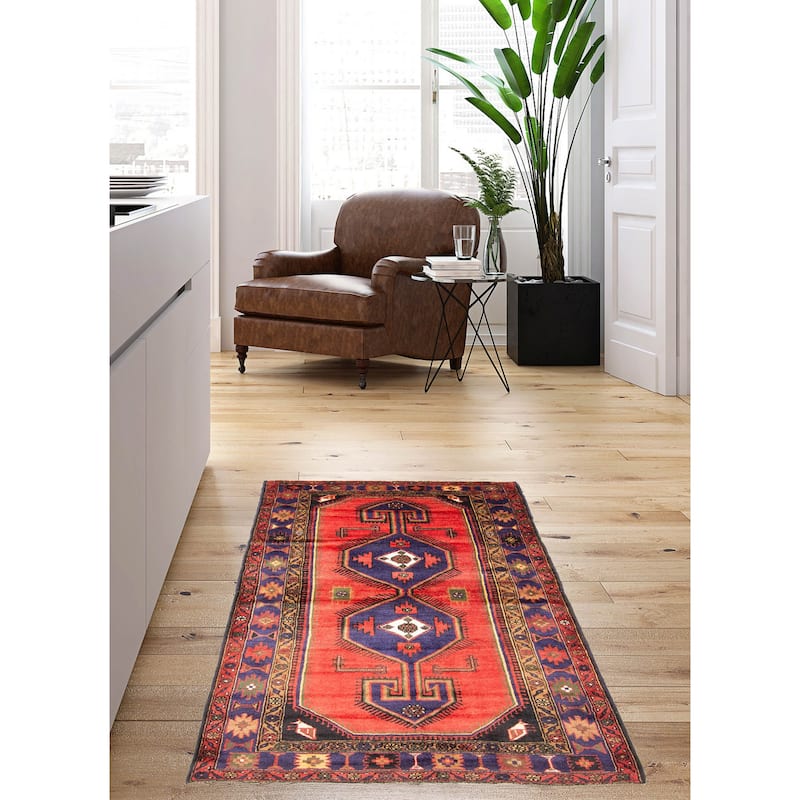 ECARPETGALLERY Hand-knotted Konya Anatolian Red Wool Rug - 4'8 x 7'4