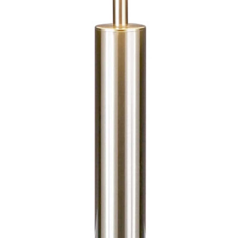 58” Tall Floor Lamp with Silver Metal Base and White Drum Shade Touch Switch for Modern Home Decor - 58”H x 10.5”W x 10.5”D
