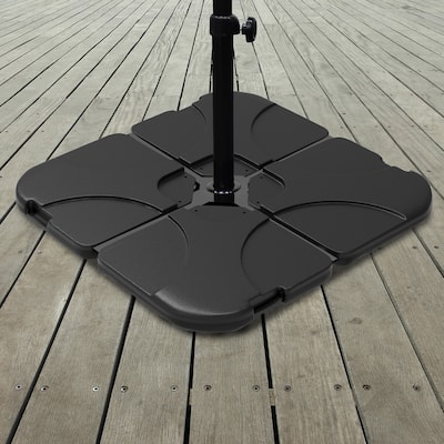 4-pc. Fillable Weighted Cantilever Offset Umbrella Base by Pure Garden
