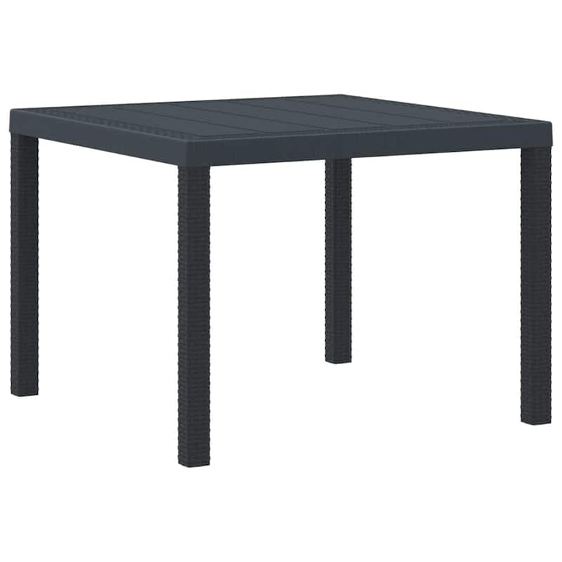 vidaXL Garden Table Anthracite/Brown poly rattan