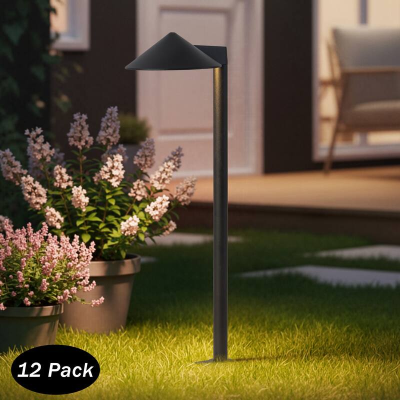 C Cattleya Low-Voltage Matte Black Aluminum 3000K LED Outdoor Path Light